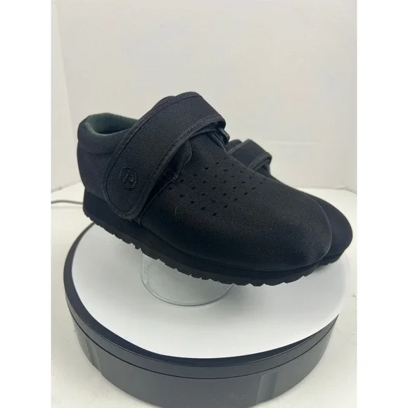 Pedors Womens 8.5 Wide Men's 6.5W Black Comfort Diabetic Adjustable Strap Shoes
